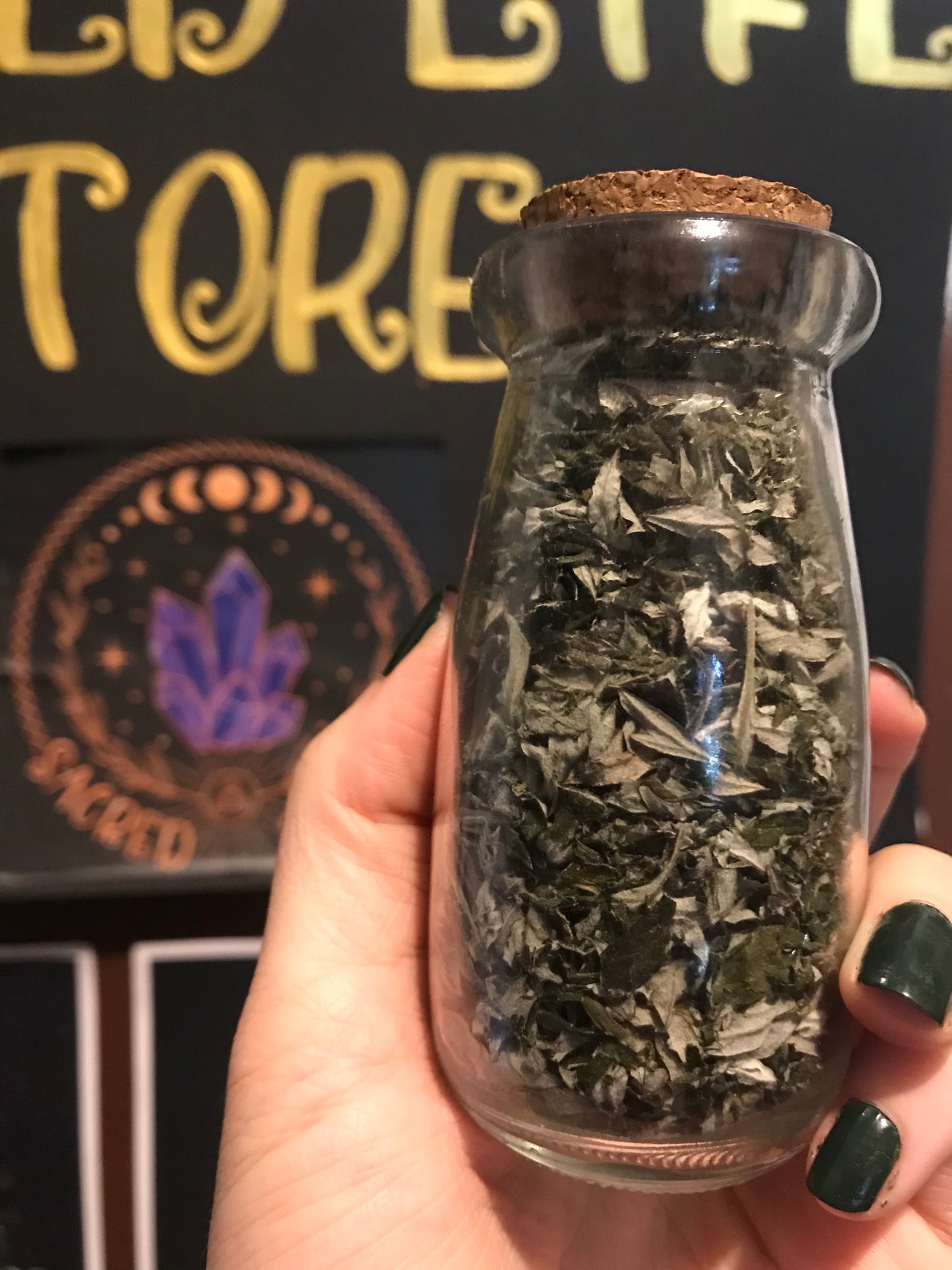 Mugwort in Jar