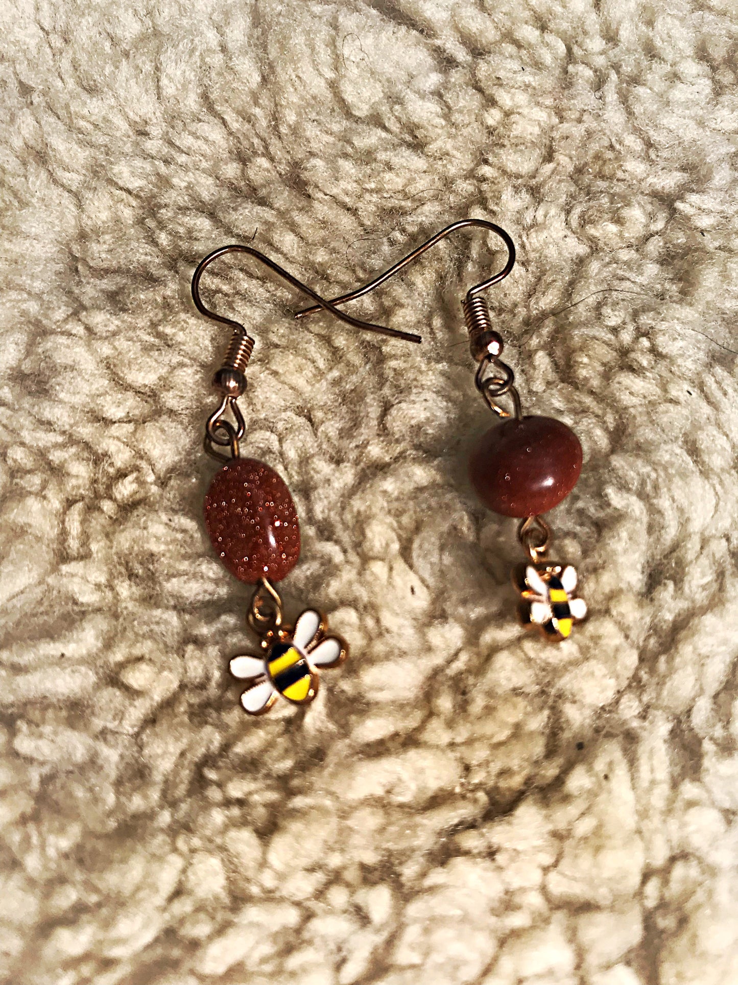 Bee and Sunstone Earrings