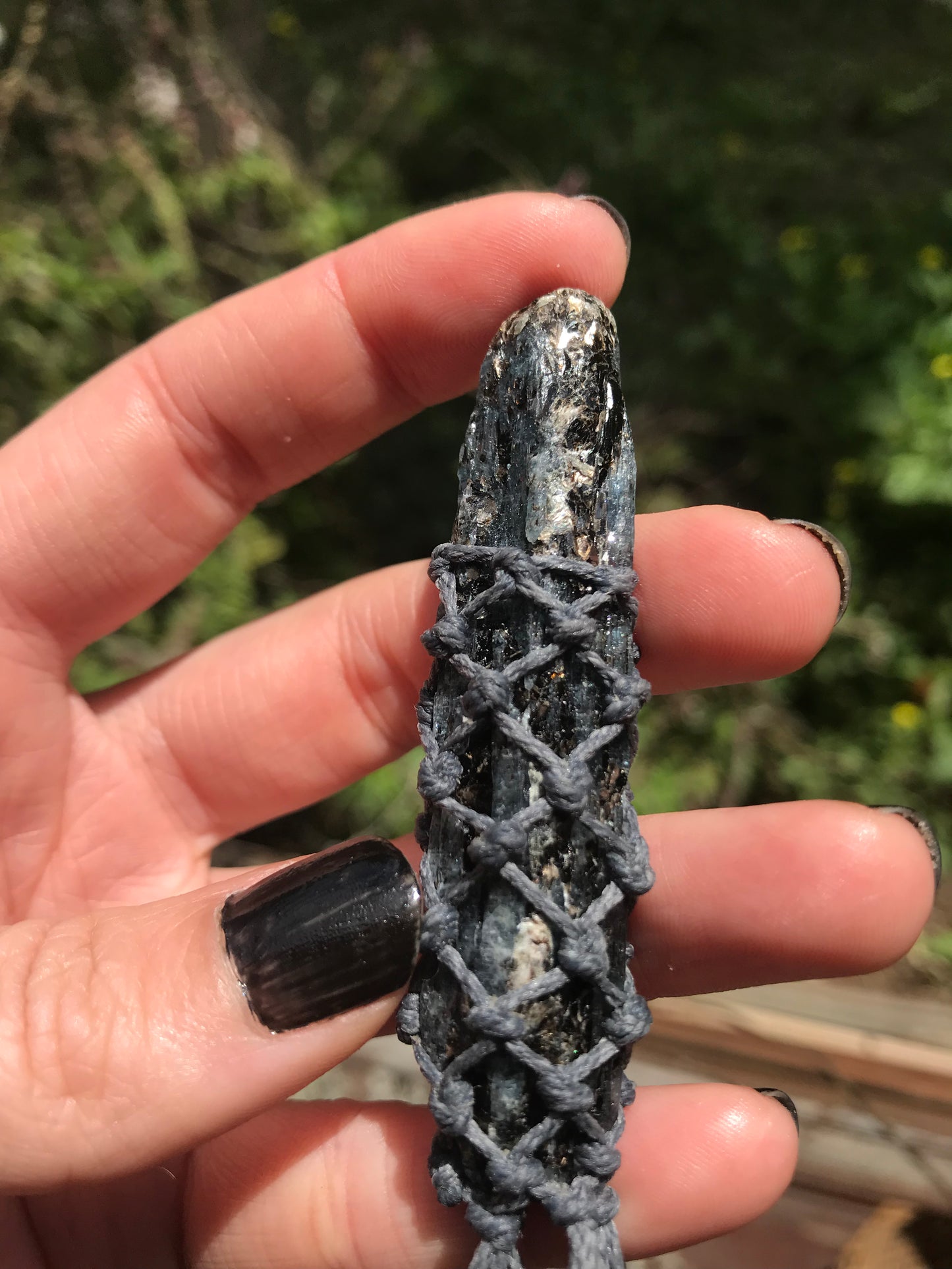 Macrame, Kyanite Necklace 2