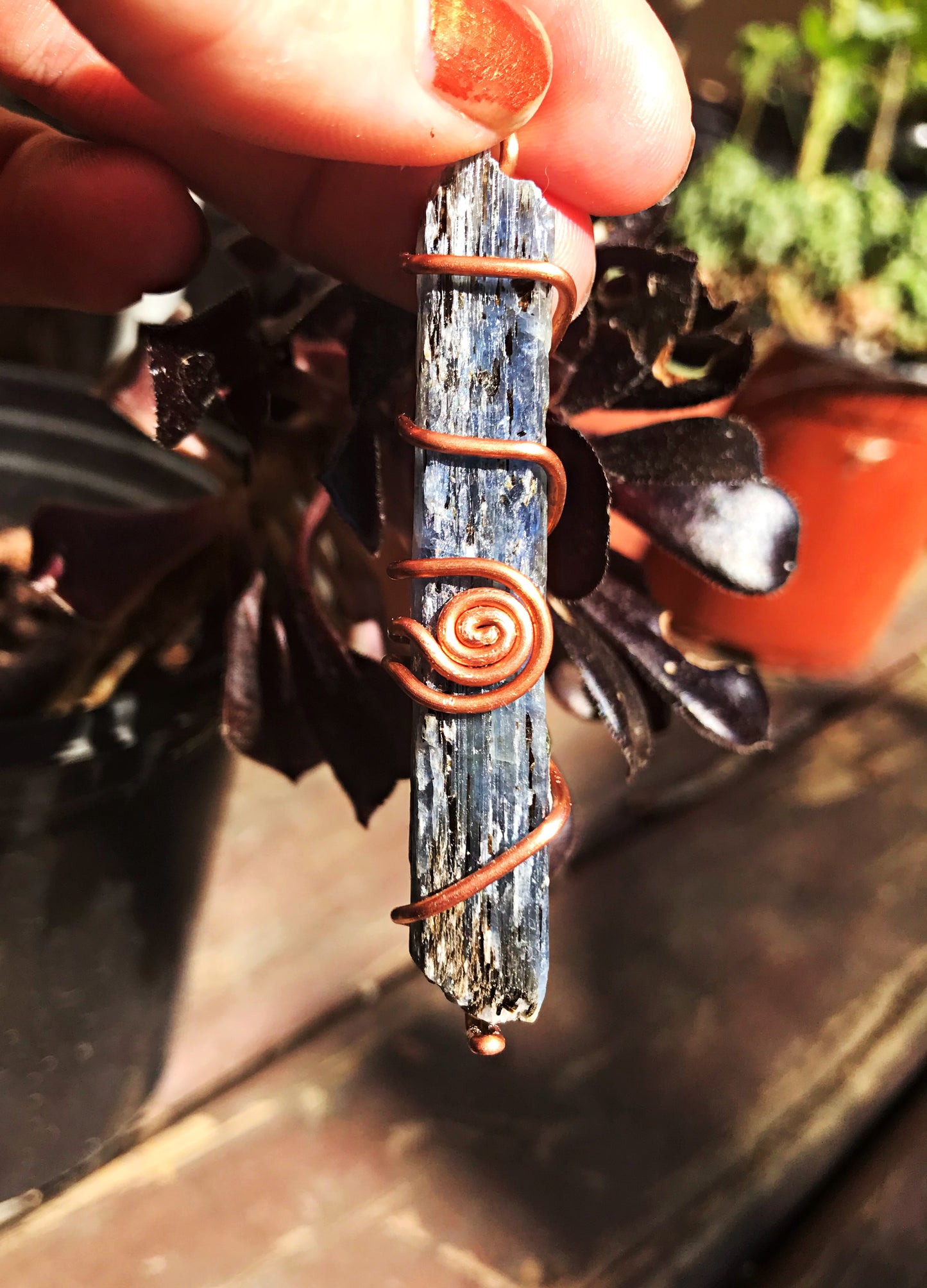 Copper-Wrapped Crystal Necklaces