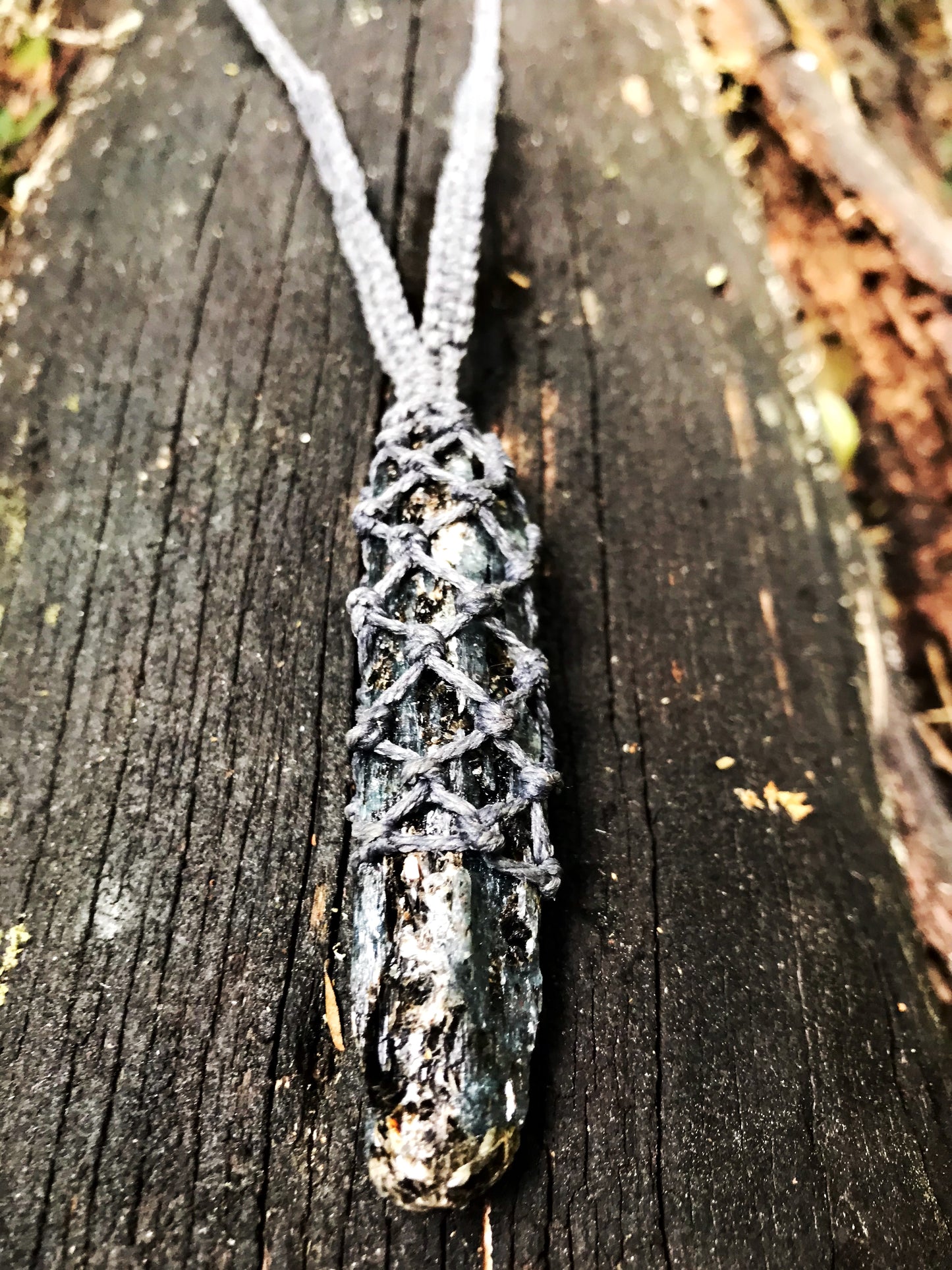 Macrame, Kyanite Necklace 2