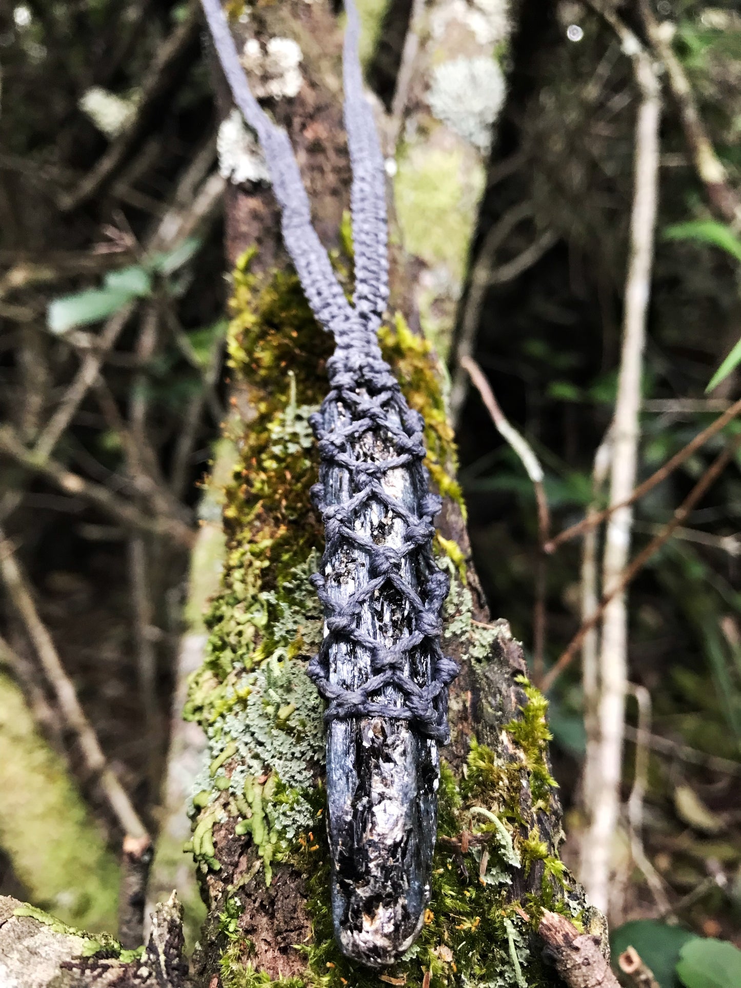 Macrame, Kyanite Necklace 2