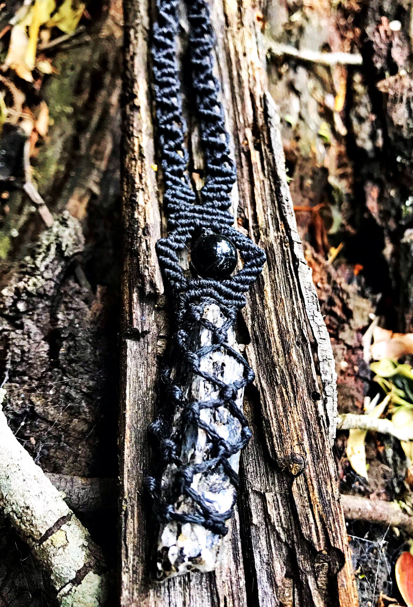 Macrame, Kyanite Necklace