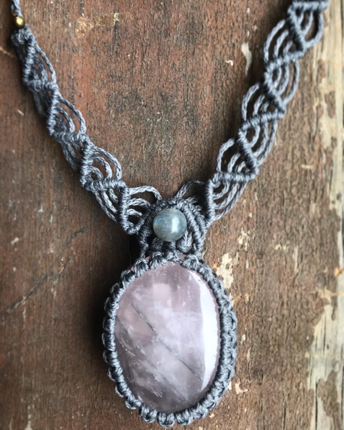 Macrame, Luna Rose Necklace