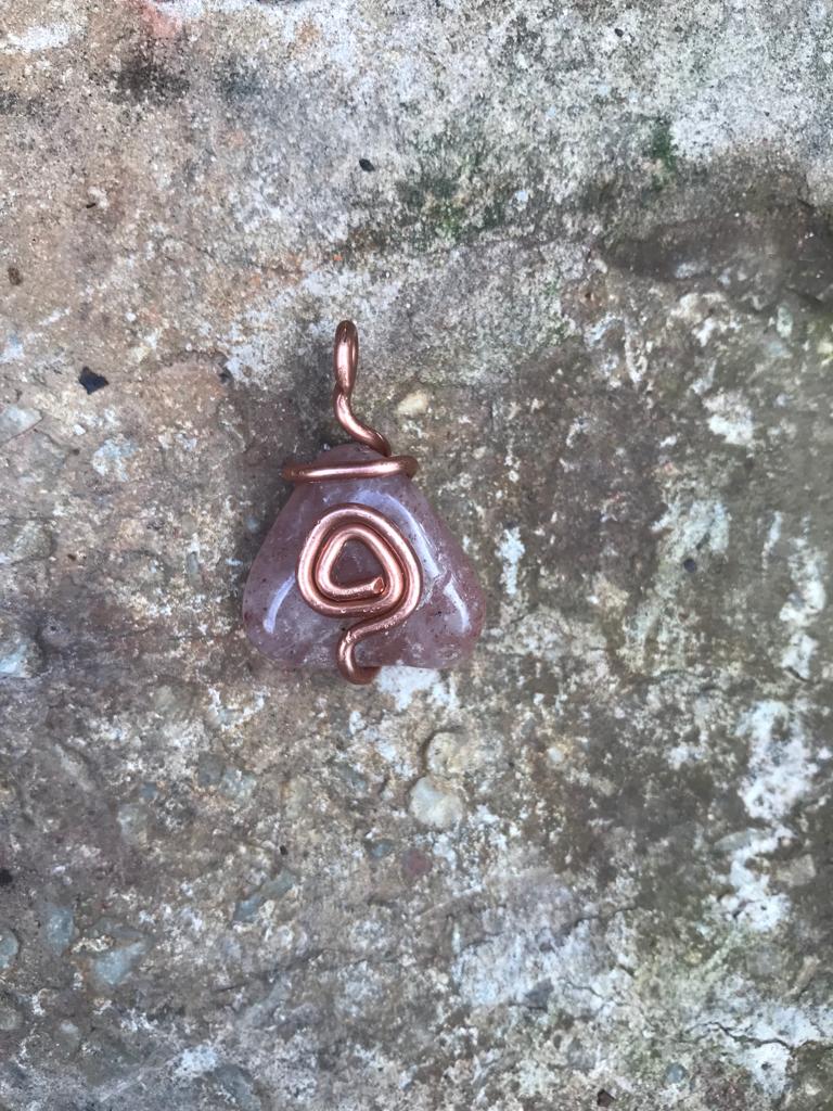 Copper-Wrapped Crystal Necklaces