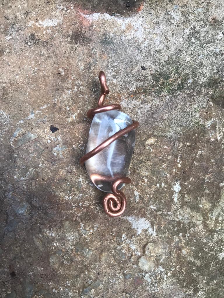 Copper-Wrapped Crystal Necklaces