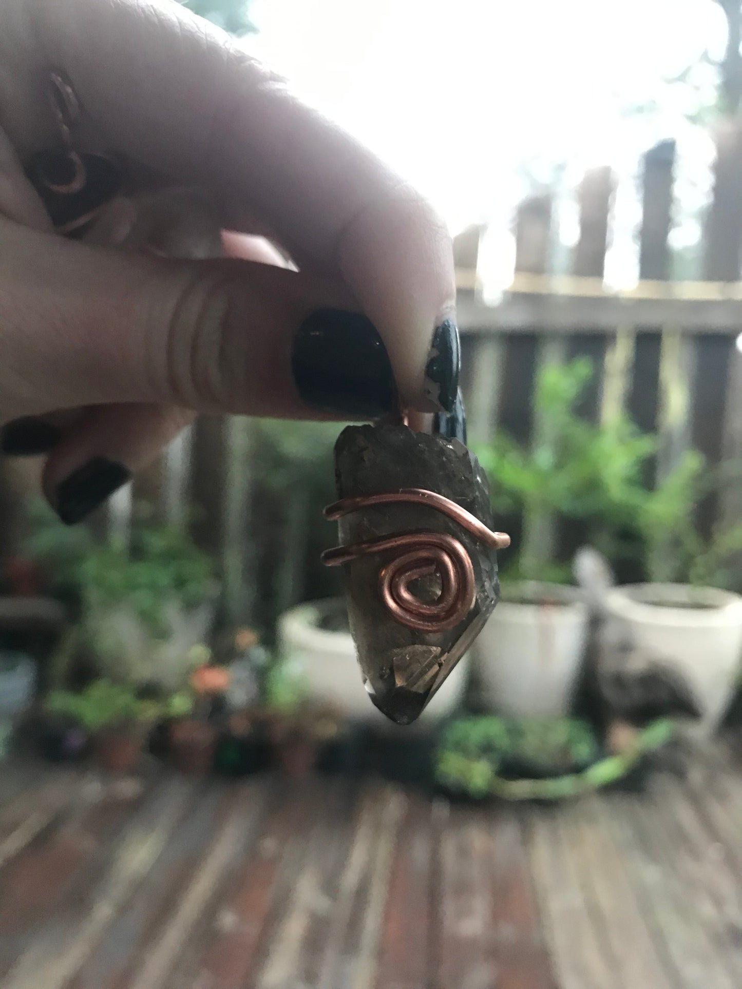 Copper-Wrapped Crystal Necklaces